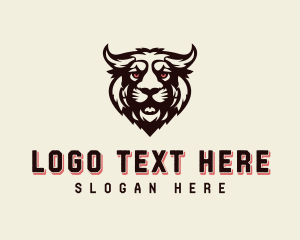 Bull - Lion Beast Horns logo design