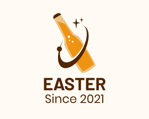 Bartender - Beer Bottle Orbit logo design