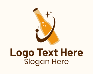 Beer Bottle Orbit  Logo