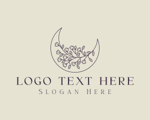 Mystical - Flourishing Crescent Moon logo design