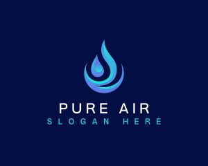 Purified Water Drop logo design