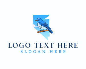 Map - Nevada Mountain Bluebird logo design