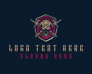 Skull Shield Gaming logo design