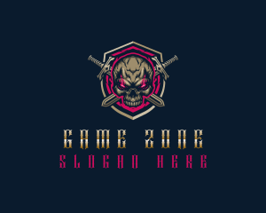 Skull Shield Gaming logo design