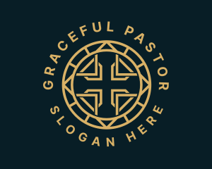 Pastor - Religious Catholic Cross logo design