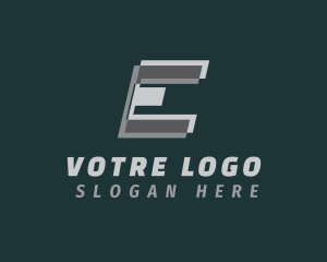 Fabrication - Gray Business Letter E logo design