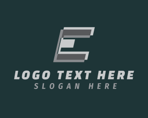 Gray Business Letter E Logo