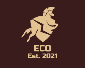 Cavalry - Stallion Shield Equestrian logo design