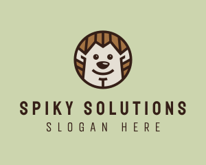 Cute Hedgehog Circle  logo design