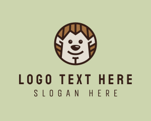 Cute Hedgehog Circle  Logo