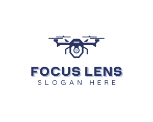 Lens Drone Surveillance logo design