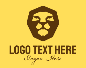 Red Lion - Safari Lion Head logo design