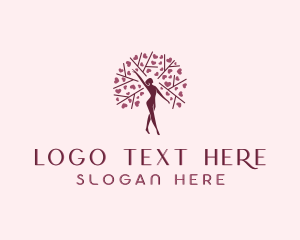 Yoga - Woman Heart Spa logo design