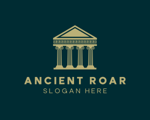 Ancient Greek Parthenon logo design