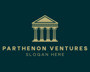 Ancient Greek Parthenon logo design