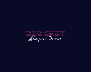 Neon Retro Wordmark Logo