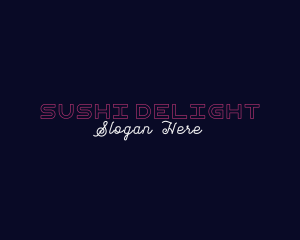 Neon Retro Wordmark logo design