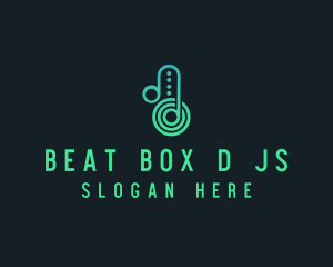 Dj - Dj Musical Note logo design