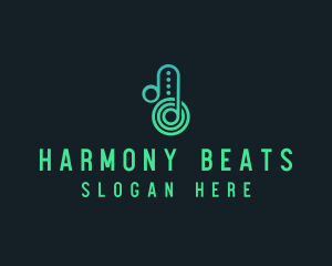 Music - Dj Musical Note logo design