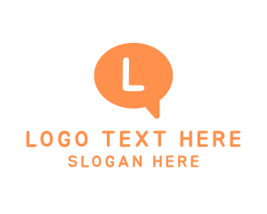 Online Forum - Chat Bubble App logo design