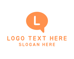 Message - Chat Bubble App logo design