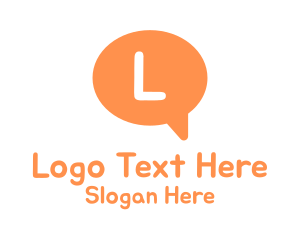Forum - Orange Chat Bubble logo design