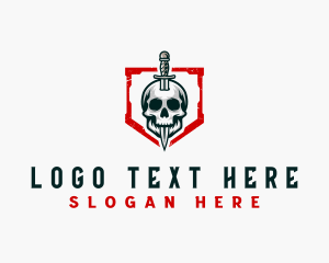 Knives - Skull Dagger Weapon logo design