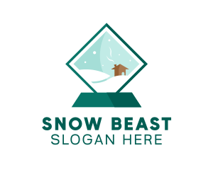 Square Snow Decoration logo design