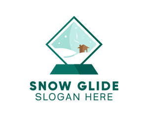 Square Snow Decoration logo design