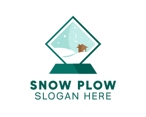 Square Snow Decoration logo design