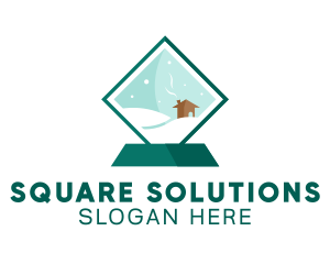 Square - Square Snow Decoration logo design
