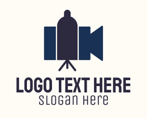 Videographer - Blue Condom Film Camera logo design