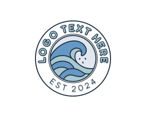 Coast - Surfing Beach Wave logo design