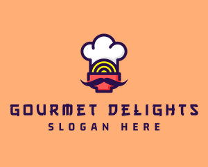 Oriental Noodle Chef logo design