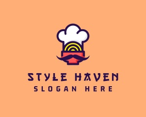 Fortune Cookie - Oriental Noodle Chef logo design