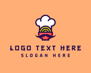 Food Stall - Oriental Noodle Chef logo design