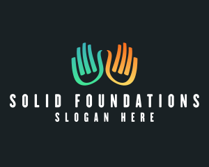 Charity Foundation Hand  Logo