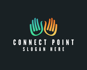 Meeting - Charity Foundation Hand logo design