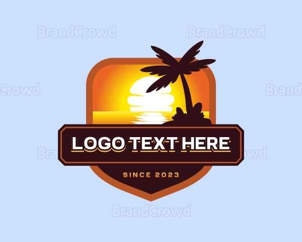 Sunset Beach Vacation Logo