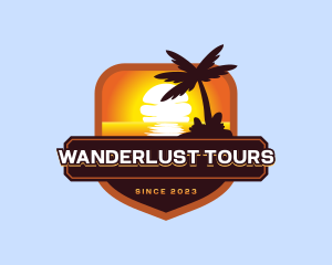 Sunset Beach Vacation logo design