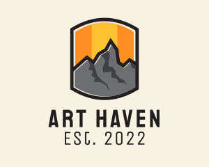 Sunset Mountain Camping  logo design