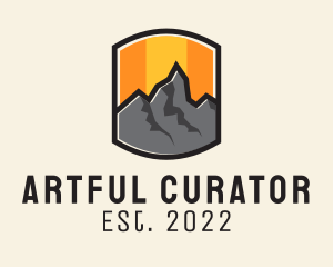 Sunset Mountain Camping  logo design