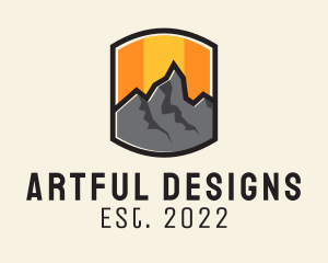 Sunset Mountain Camping  logo design