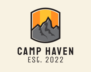 Sunset Mountain Camping  logo design