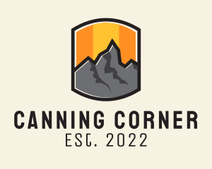 Sunset Mountain Camping  logo design