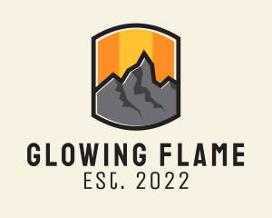 Sunset Mountain Camping  logo design