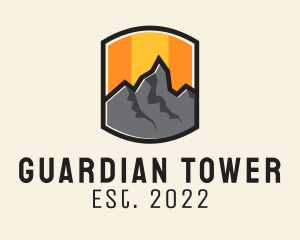 Sunset Mountain Camping  logo design