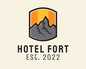 Sunset Mountain Camping  logo design