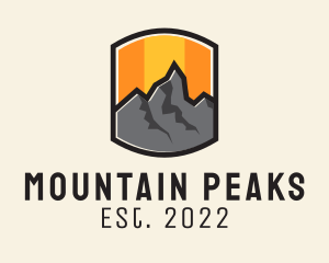 Himalayas - Sunset Mountain Camping logo design