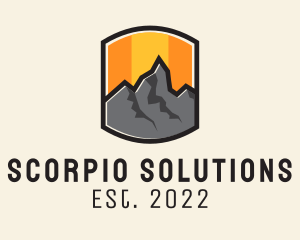 Sunset Mountain Camping  logo design